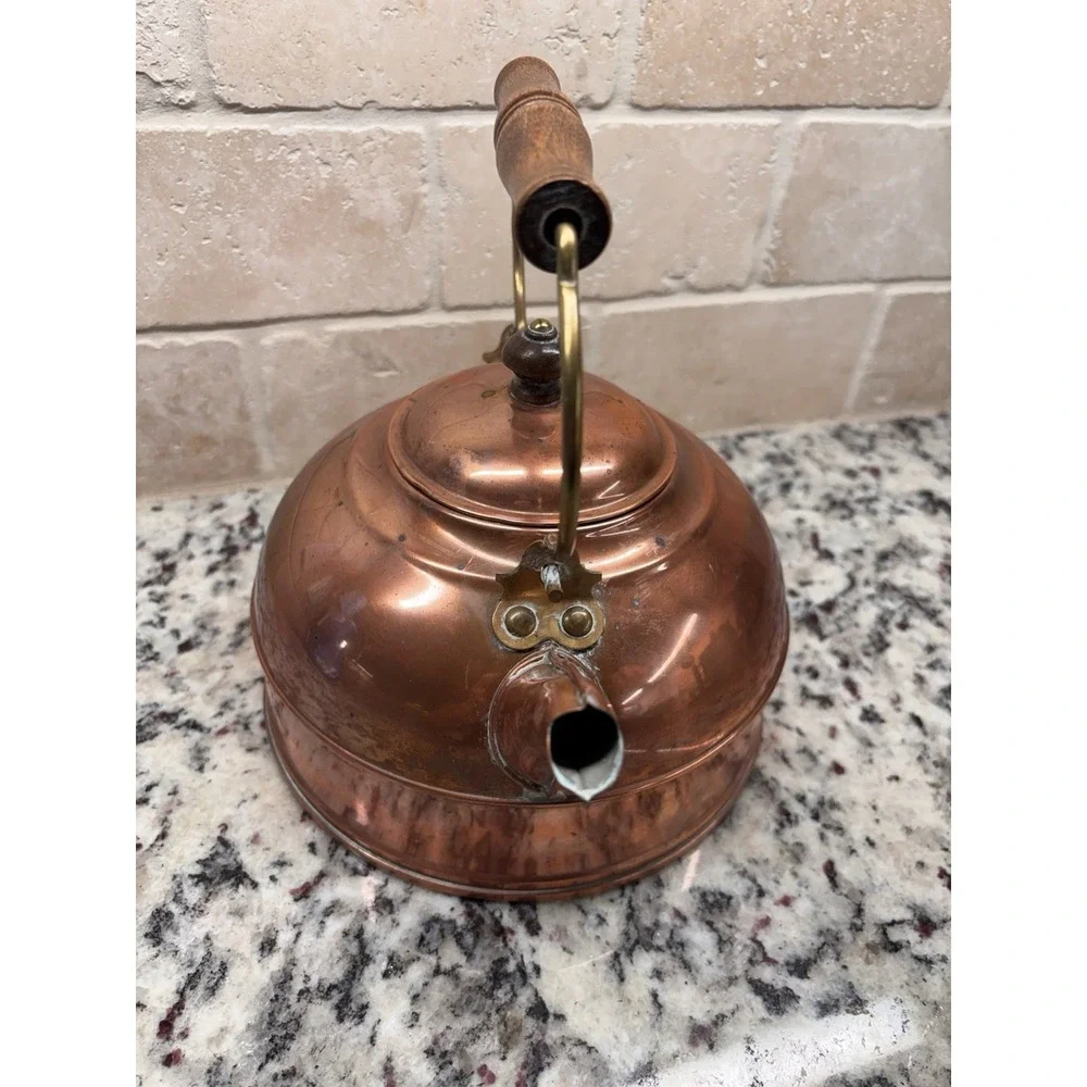 Vintage Paul Revere Copper Teapot Steam Kettle Original Revere Ware Rome, NY